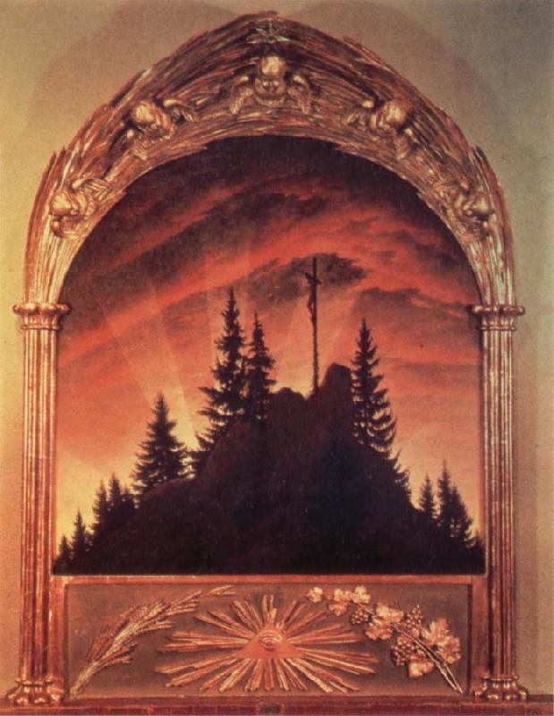 Caspar David Friedrich Kreuz im Gebirge,Teschener Altar